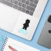 Waar de wilde dingen zijn | Wild Thing Silhouette Sticker (Laptop met iPhone)