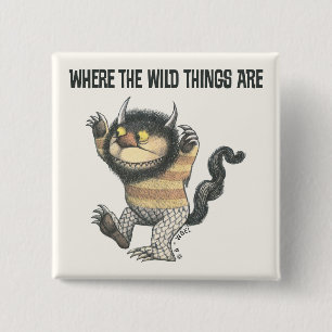 Waar de Wilde Dingen Zijn Wild Thing Vierkante Button 5,1 Cm