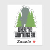 Waar de wilde dingen zijn | Wilde dding en bomen Sticker (Vel)