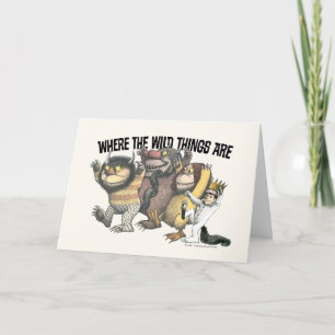 Waar de Wilde Things Are-figuren & logo Kaart