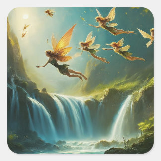 Waar dromen vliegen vierkante sticker