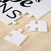 "Waar duisternis eindigt, begint de hoop." Legpuzzel (Zijkant)