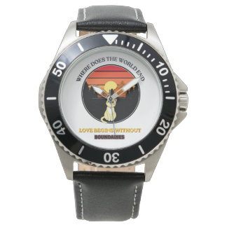 Waar Eindigt De Wereld | Retro Zonsondergang Mooie Horloge