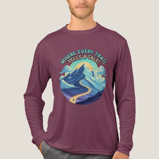 Waar Elke Trail Een Tale Ski Vertelt Tri-Blend Shirt (Voorkant volledig)