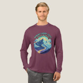 Waar Elke Trail Een Tale Ski Vertelt Tri-Blend Shirt (Voorkant)