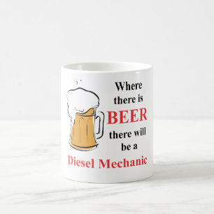Waar er bier is - Dieselmechanisme Koffiemok