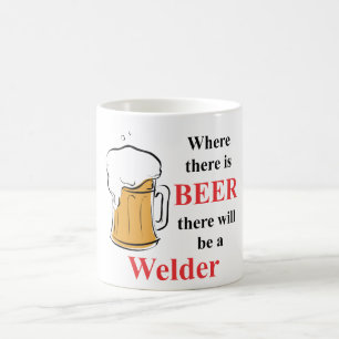 Waar er bier is - Welder Koffiemok