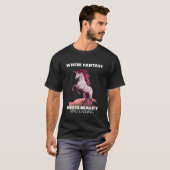 Waar Fantasy Meets Reality: RPG Gaming T-shirt (Voorkant volledig)