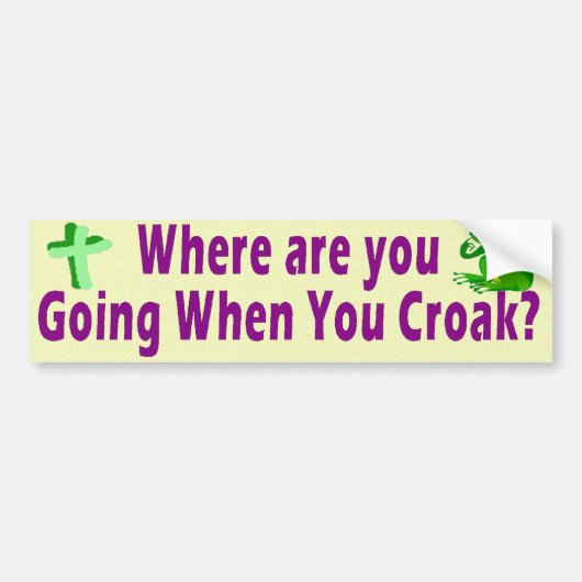 Waar ga je heen? bumpersticker (Voorkant)