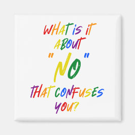 Waar gaat het om "NEE" voor activistische feminist Magneet