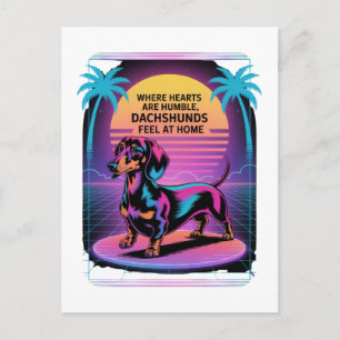Waar harten nederig zijn, voelen dachshonden zich briefkaart