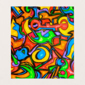 Waar heb je het Snoep verborgen? - Abstracte kunst Visitekaartjes (Buitenkant ongevouwen)