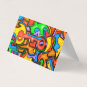 Waar heb je het Snoep verborgen? - Abstracte kunst Visitekaartjes (Achterkant)