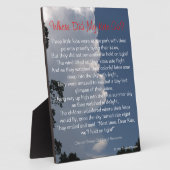 Waar heeft mijn Kite met fluffy Clouds gedicht EAS Fotoplaat (Zijkant)