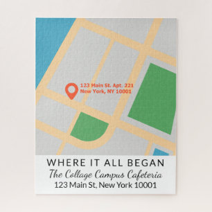 Waar het allemaal begon Custom Map Valentijnsdag Legpuzzel