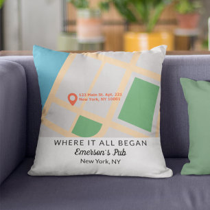 Waar het allemaal begon Paar Jubileum Keepsake Kussen