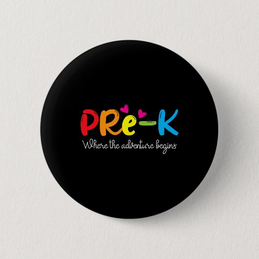 Waar het avontuur begint ronde button 5,7 cm (Voorkant)