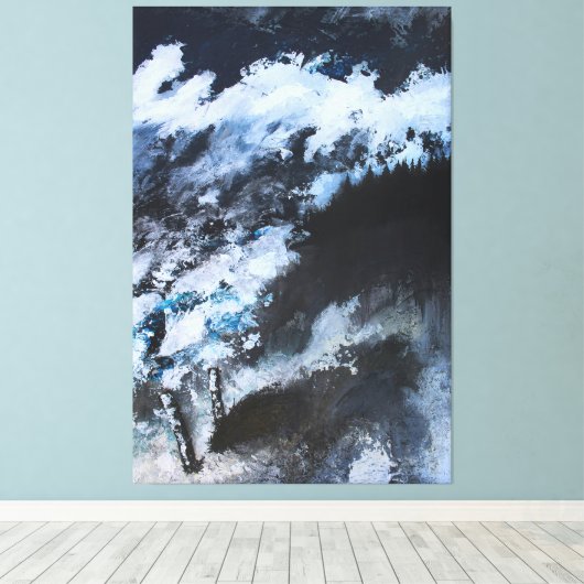 Waar het Storm het bos ontmoet Canvas Afdruk (Insitu (Houten vloer))