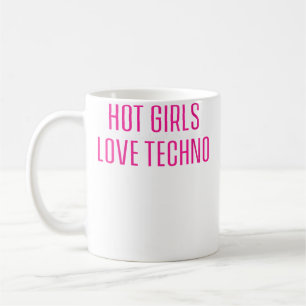 Waar hete meisjes van techno houden Funny Edm Koffiemok