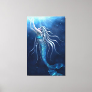 Waar ik deel van Mermaid Wrapped Canvas Afdruk