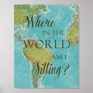 Waar in de wereld zit ik? poster