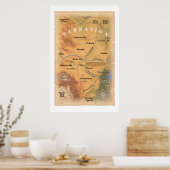 Waar in Tarnan? (Funny Map) Poster (Keuken)