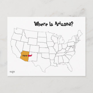 Waar is Arizona? Briefkaart