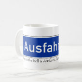 Waar is Ausfarht, Duitsland? Koffiemok (Voorkant links)