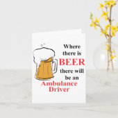 Waar is bier - Ambulance Driver Kaart (Gele Bloem)