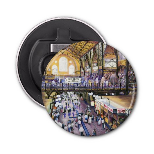 Waar is de dameskast? Boedapest Button Flesopener (Voorkant)