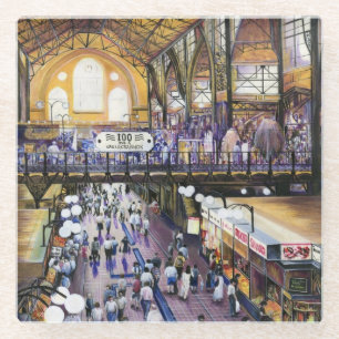 Waar is de dameskast? Boedapest Glazen Onderzetter