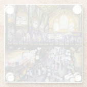 Waar is de dameskast? Boedapest Glazen Onderzetter (Achterkant)