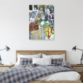 Waar is de Fish Head Curry Singapore? Canvas Afdruk (Insitu (Slaapkamer))