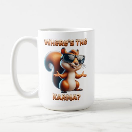 Waar is de Karma Funny Squirrel in Shades Koffiemok (Links)
