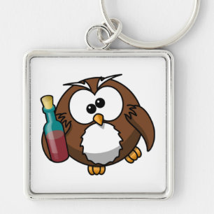 "WAAR IS DE PARTIJ?" DRINK OWL SLEUTELHANGER
