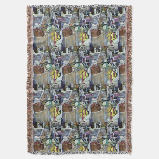 Waar is de viskop curry? Singapore Deken (Voorkant Verticaal)