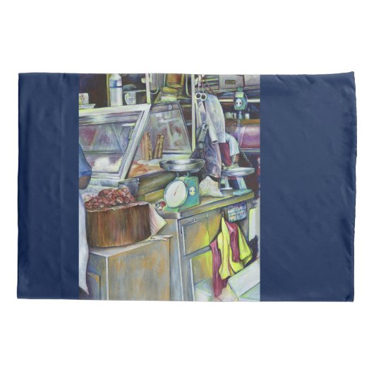 Waar is de viskop curry? Singapore Kussensloop (Achterkant)