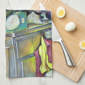 Waar is de viskop curry? Singapore Theedoek (Quarter Fold)