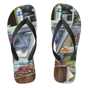 Waar is de viskopcurry? Singapore Teenslippers