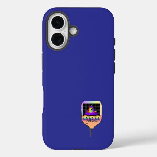 Waar is de zon pickleball diep blauw Case-Mate iPhone case (Achterkant)