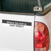 Waar is Easy Street? Bumpersticker (Op Truck)