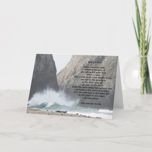 Waar is God? De Inspirerend Lege Kaart van het (Voorkant)