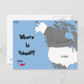Waar is Hawaï? Briefkaart (Voorkant / Achterkant)