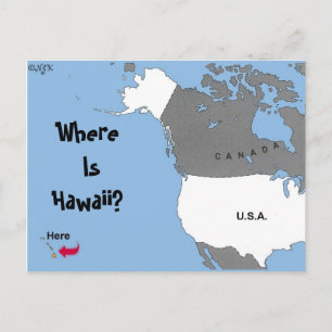 Waar is Hawaï? Briefkaart