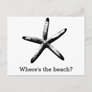 Waar is het strand? briefkaart