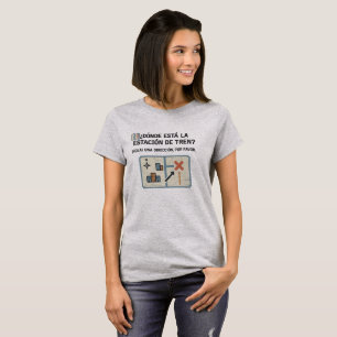 Waar Is Het Treinstation Funny Spaanse Reis T-shirt
