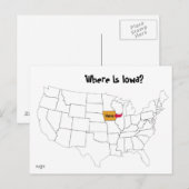 Waar is Iowa? Briefkaart (Voorkant / Achterkant)