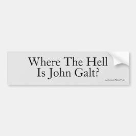 Waar is John Galt? Bumpersticker