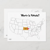 Waar is Kansas? Briefkaart (Voorkant / Achterkant)
