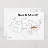 Waar is Kentucky? Briefkaart (Voorkant / Achterkant)